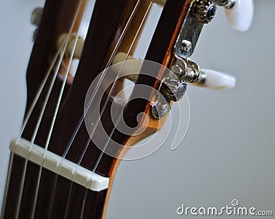 Classic guitar head Stock Photo