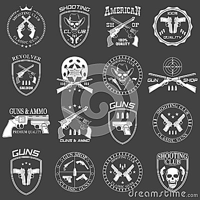 Classic Guns emblem Vector Illustration