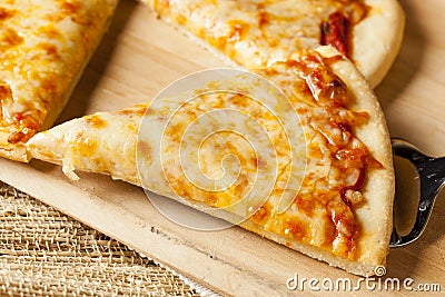 Classic Homemade Italian Cheese Pizza Stock Photo