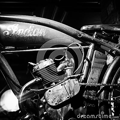 Classic Indian Motorcycle Editorial Stock Photo