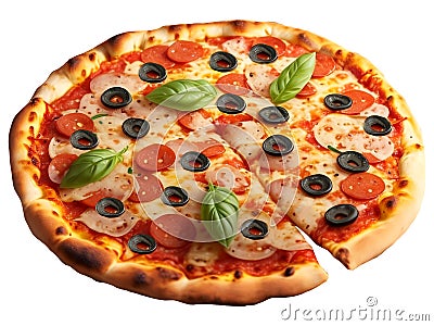 Classic italia Pizza. Generative AI. Stock Photo
