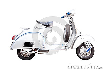 Classic Italian scooter as Silhouette Stock Photo