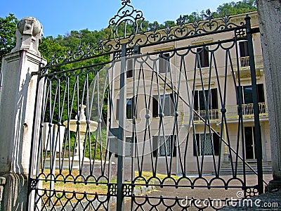 Classic Italian Villa gates Stock Photo