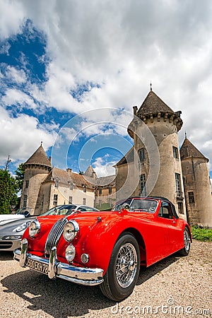 classic Jaguar XK 140 sportscar Editorial Stock Photo