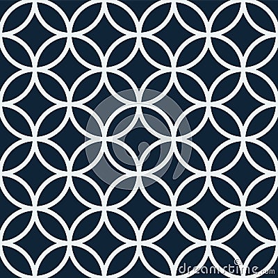 Classic japanese fabric seamless pattern. Vector Vector Illustration