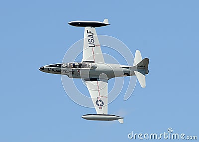 Classic jetfighter from the 50s Editorial Stock Photo