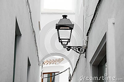 Classic lamppost with ornaments from the city of Marbella, Malaga Stock Photo