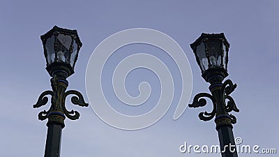 classic lights soar high into the sky Stock Photo