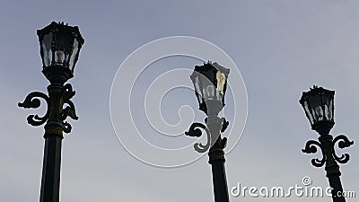 classic lights soar high into the sky Stock Photo