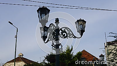 classic lights towering into the sky Stock Photo