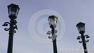 classic lights towering into the sky Stock Photo