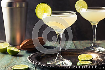 Classic Lime Daiquiri Cocktail Stock Photo