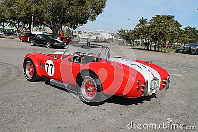 Classic little red sports car Editorial Stock Photo