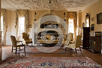 Classic living room Stock Photo