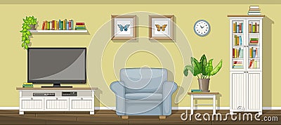 Classic living room Vector Illustration