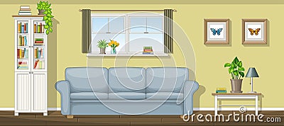 Classic living room Vector Illustration