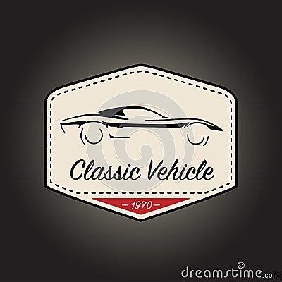 Classic logo of vintage sports vehicle icon design. Vector illustration Vector Illustration