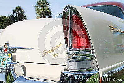 Classic luxury american car tail lamp detail Editorial Stock Photo