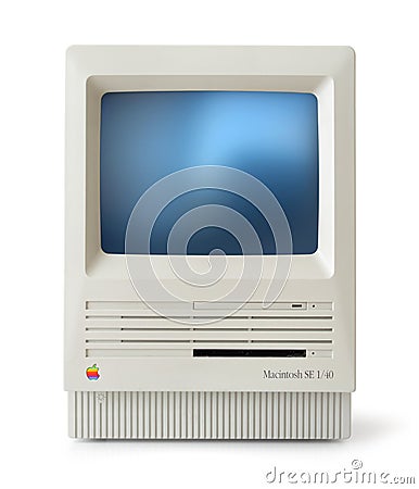 Classic Mac SE front Editorial Stock Photo