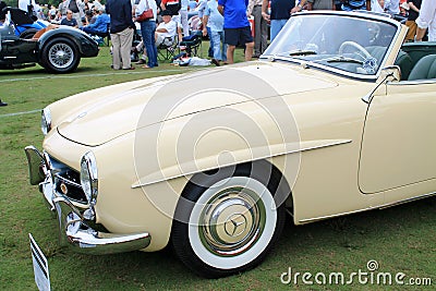 Classic merc convertible sports car Editorial Stock Photo