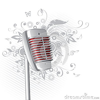 Classic microphone graphic Vector Illustration