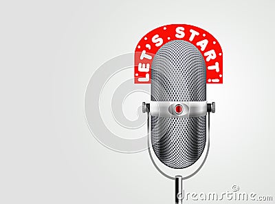 Classic microphone Stock Photo