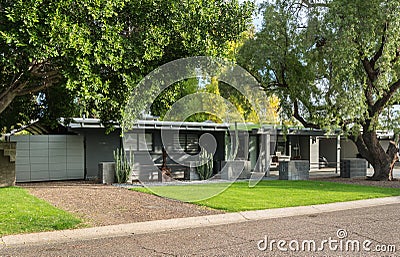 Classic midcentury architecture, Phoenix, Arizona Stock Photo