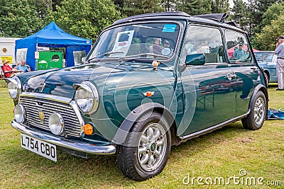 Front on view of a classic Mini Cooper car Editorial Stock Photo