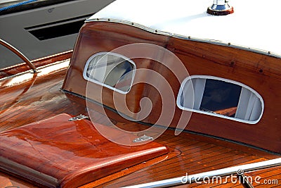 Classic motor yacht Stock Photo
