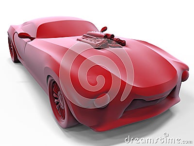 Classic muscle car concept Stock Photo