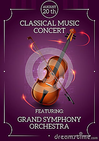 Classic Music Poster Vector Illustration