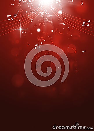 Classic Music Red Background Stock Photo