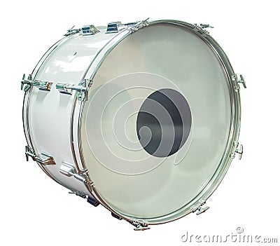 Classic musical instrument big drum isolated Editorial Stock Photo