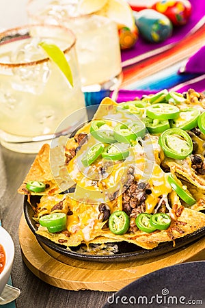 Classic nachos Stock Photo