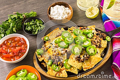 Classic nachos Stock Photo