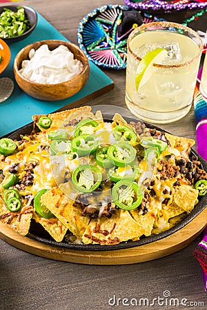 Classic nachos Stock Photo