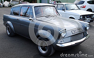 Classic old ford anglia car Editorial Stock Photo