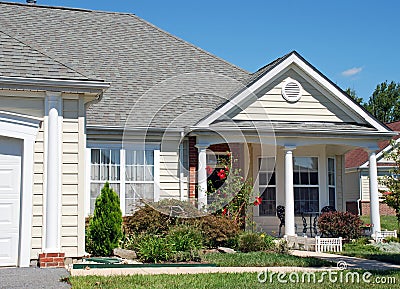 Classic One Story Home 102 Stock Photo