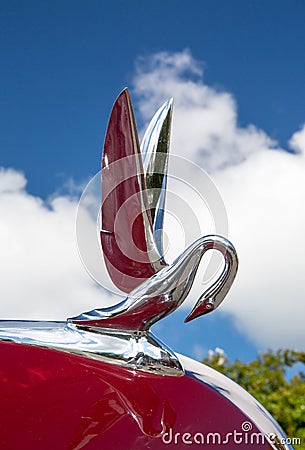 Classic 1948 Packard Automobile Hood Ornament Editorial Stock Photo