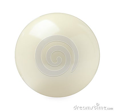 Classic plain billiard ball isolated on white Stock Photo