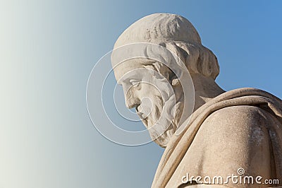 Classic statue of philosopher Plato Stock Photo