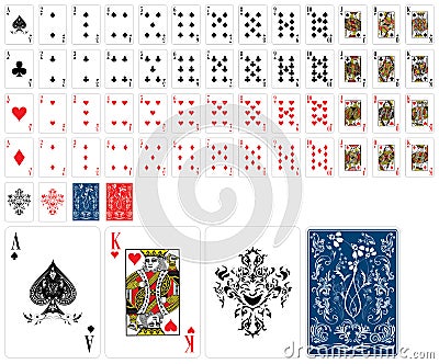 Classic Playing Cards Vector Illustration