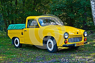 Classic Polish car Syrena R20 at a car show Editorial Stock Photo