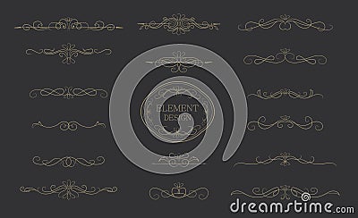 Classic premium bar element vintage vector design. Vector Illustration