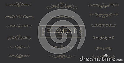 Classic premium bar element vintage vector design Vector Illustration