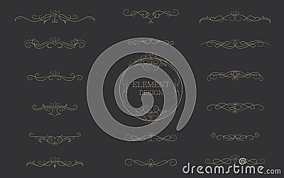 Classic premium bar element vintage vector design. Vector Illustration