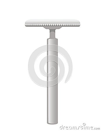 Classic razor with single blades vector illustration isolated on white background Vector Illustration