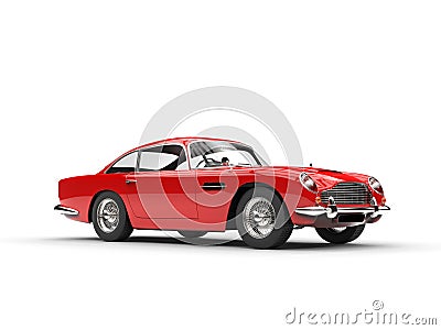 Classic red vintage car - studio shot Stock Photo