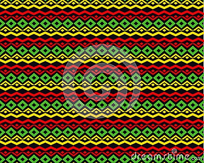 Classic reggae color music background. Vector Illustration