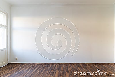 Classic Residential Appartment Room Wall And Window Stock Photo